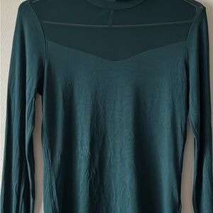 Anthropologie Deep Teal Long Sleeve Top